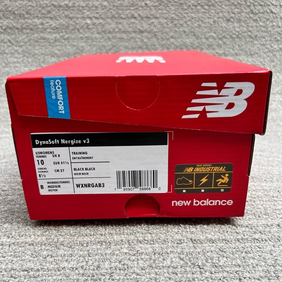 New Balance Unisex Work Shoes Dyna Soft Nergize V3 Black B Width Slip Resistant - Picture 8 of 8